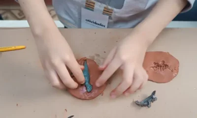 Atividade da Viradinha acontece em 4 de outubro, com linguagem lúdica e educativa para aproximar crianças da paleontologia.